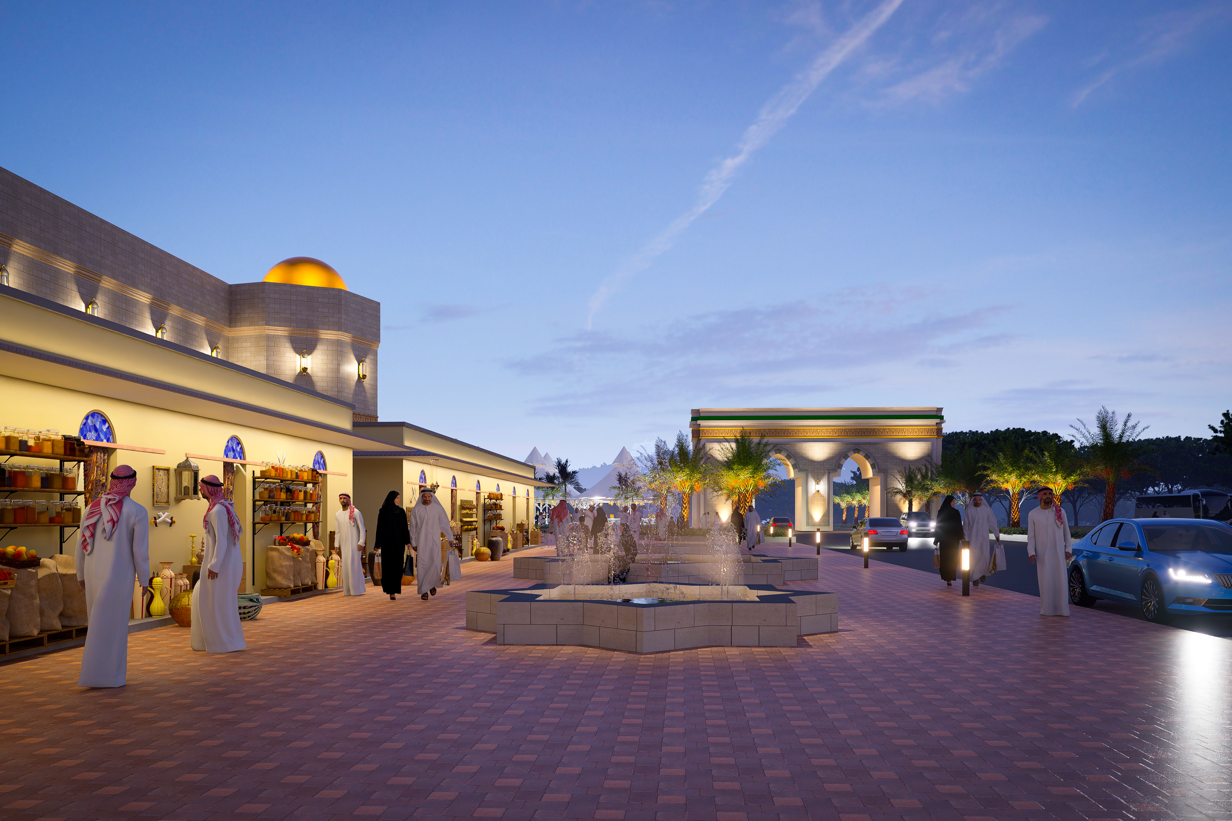 Kertajati Umrah Park main gate and bazaar